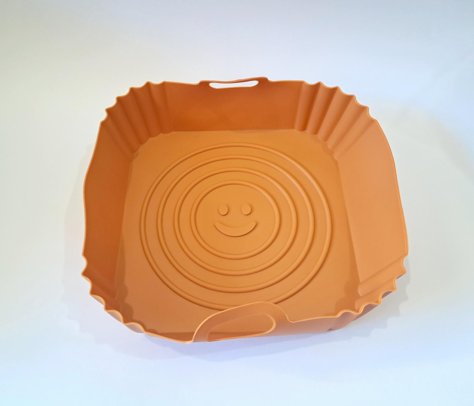 Форма силиконовая квадратная для аэрогриля мультипечи 18,5 см Оранжевый (REN-523) - фото 2