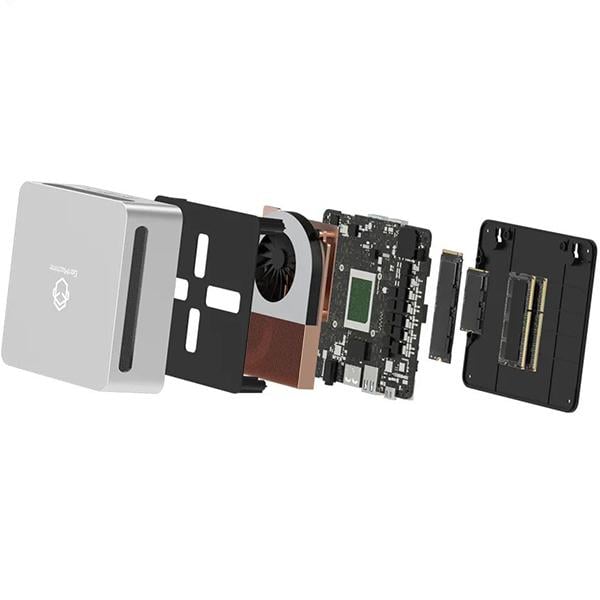 Мини-ПК GenMachine Ren 4000/Ryzen 5 4600H/RAM 16GB SSD 256GB Type-C Wi-Fi Bluetooth Windows 11 Серый (epic2124) - фото 3