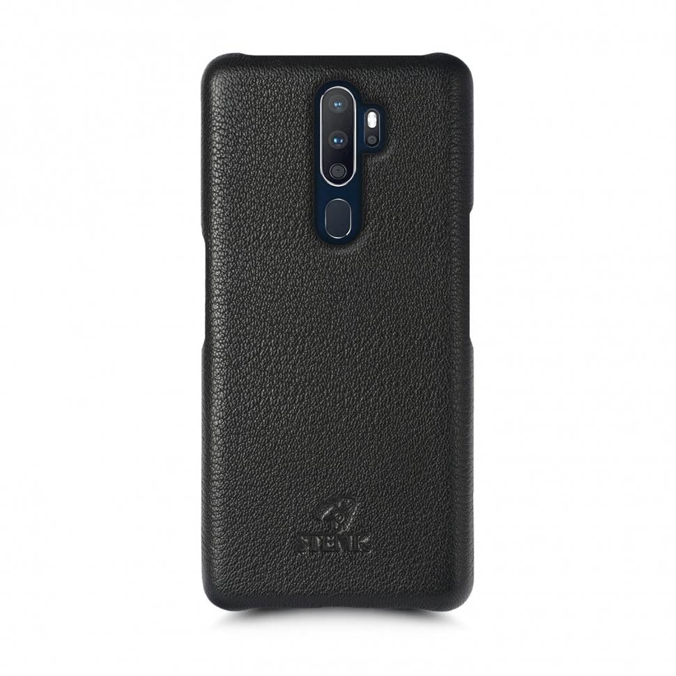 Кожаная накладка Stenk Cover для OPPO A9 2020 Черный (69366)