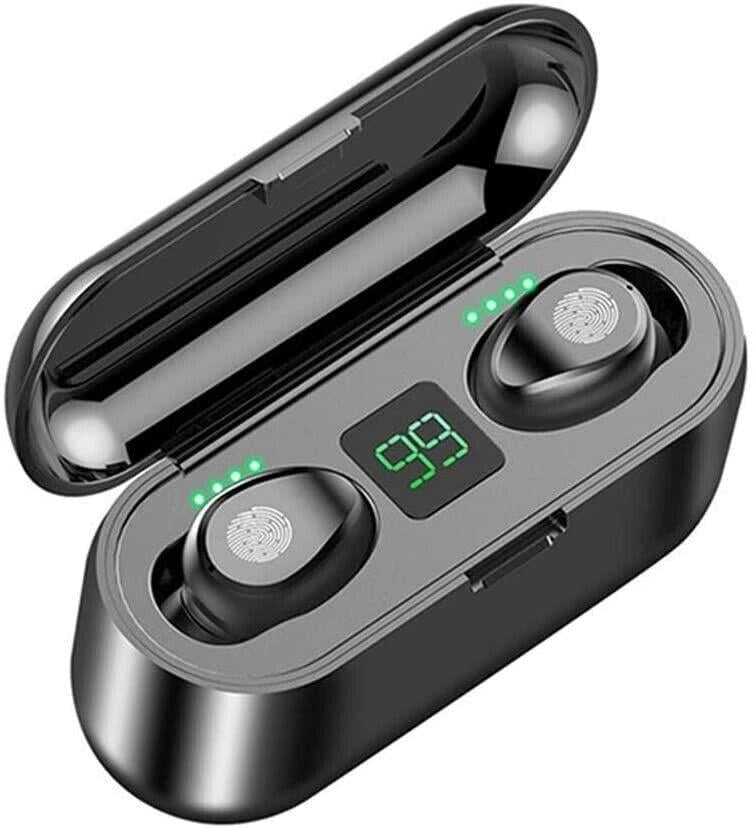 Наушники вакуумные HBQ F9-TWS в зарядном кейсе с функцией Powerbank 2000мАч Наушники вакуумные HBQ F9-TWS в зарядном кейсе с функцией Powerbank 2000мАч