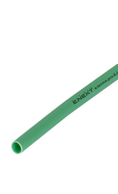 Изоляционная трубка термоусадочная E.NEXT e.termo.pro.6,4.2,2.green Ø 6,4/2,2 мм с клеевым слоем 1 м Зеленый (p092015)