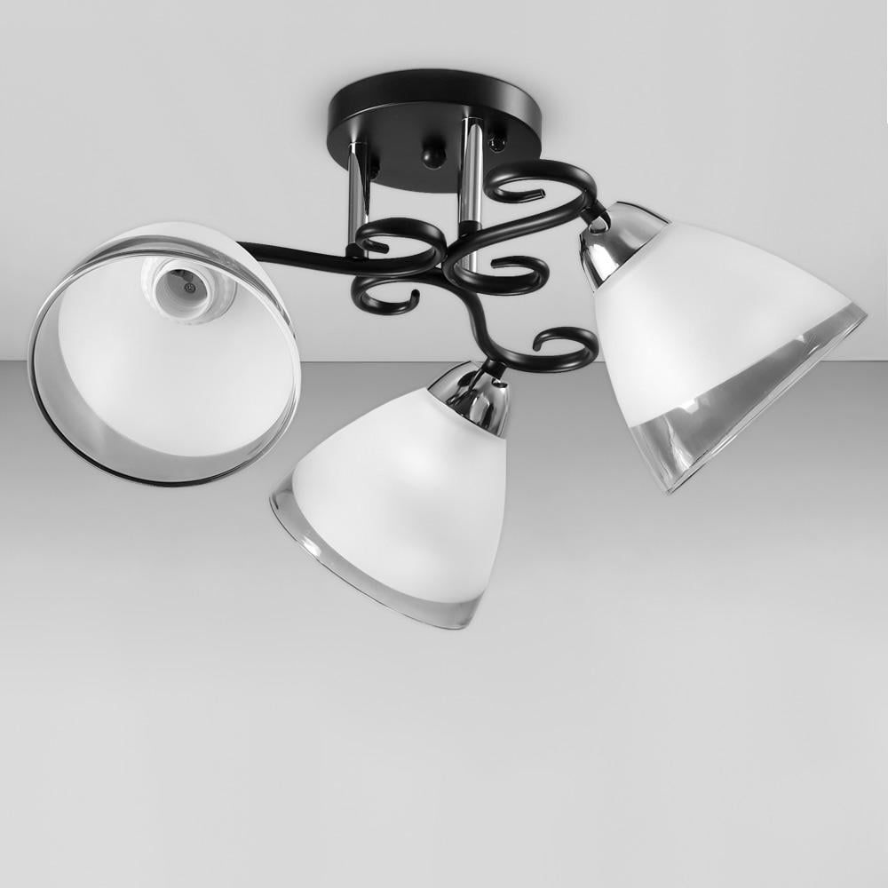 Люстра потолочная Light House SC-18731/3 CR+BK d 470х240 мм Хром/Черный/Белый/Серый