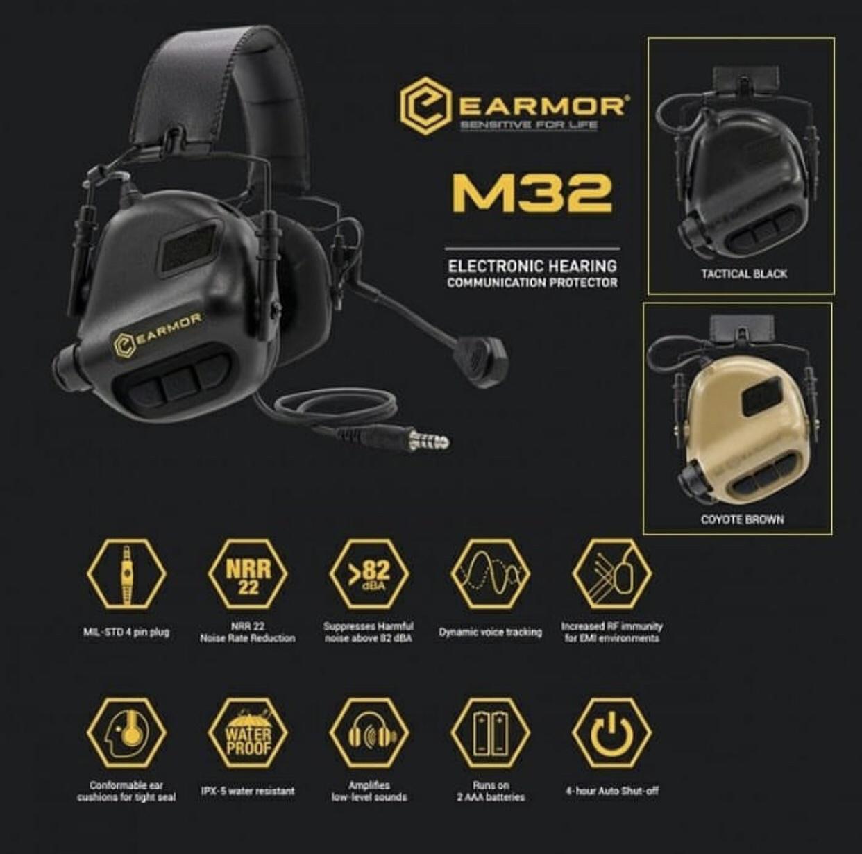 Наушники активные Earmor M32 MOD3 Black (M-32) - фото 5