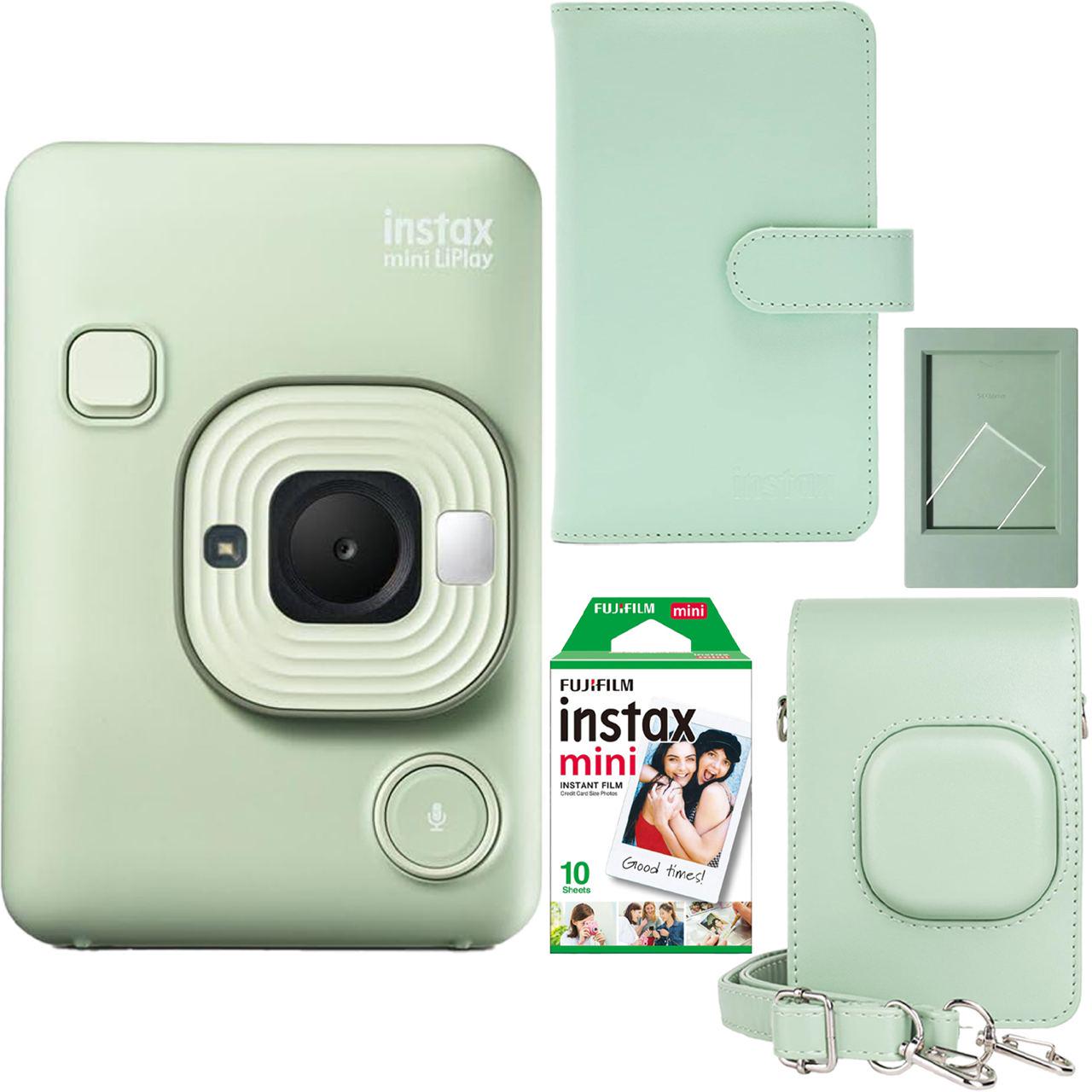 Фотоаппарат моментальной печати Fujifilm Instax Mini LiPlay чехол/фотоальбом 108/ фотопленка 10 шт./фоторамка Green (21449480)