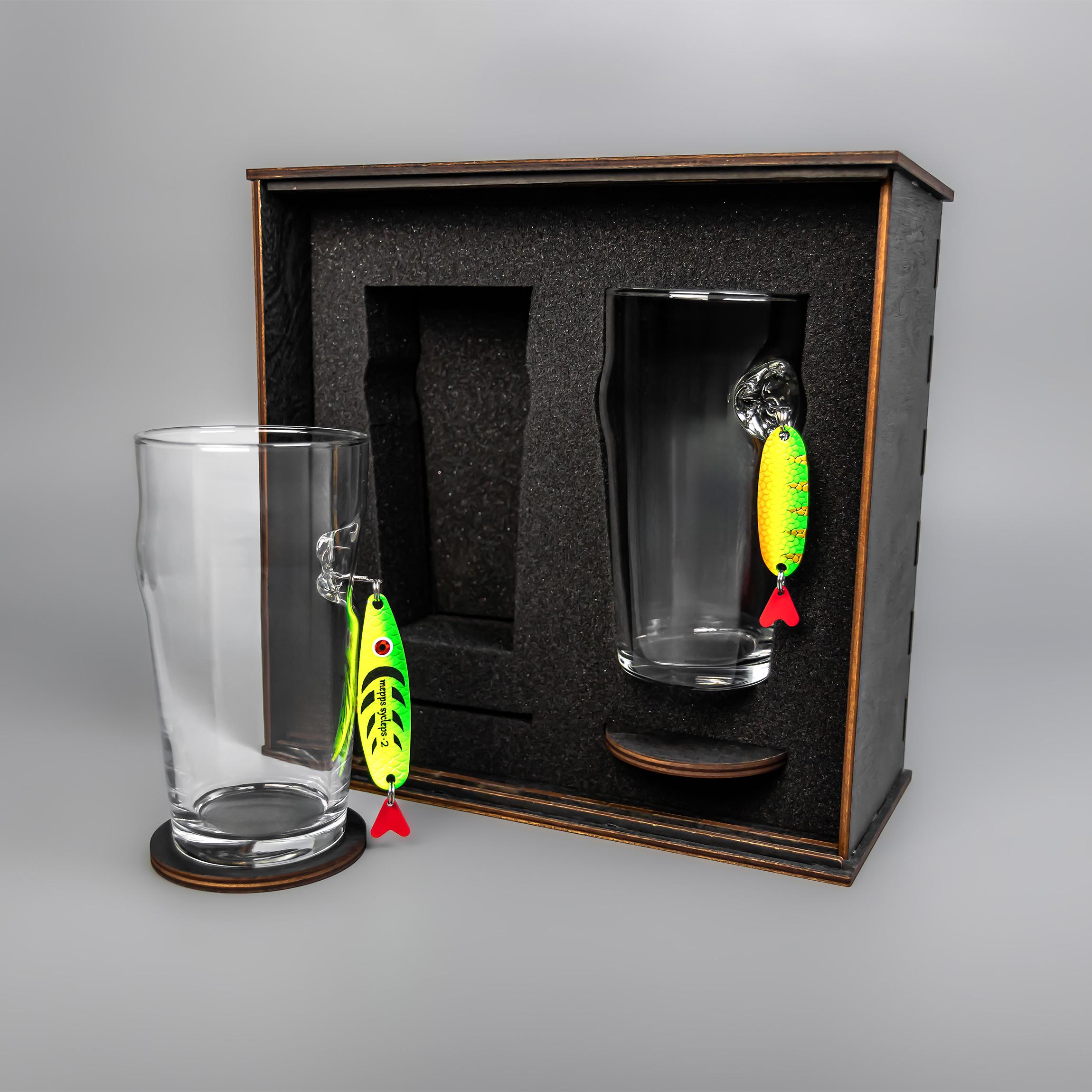 Набор на 2 бокала VSKLO для пива с блеснами (26024828)