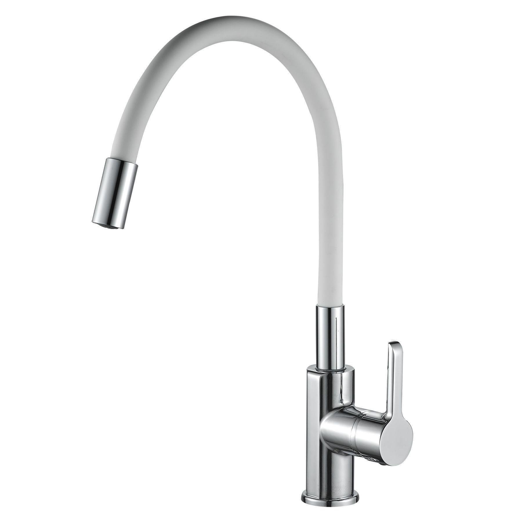 Кран на кухню DOMINO Білий/Хром (22594)