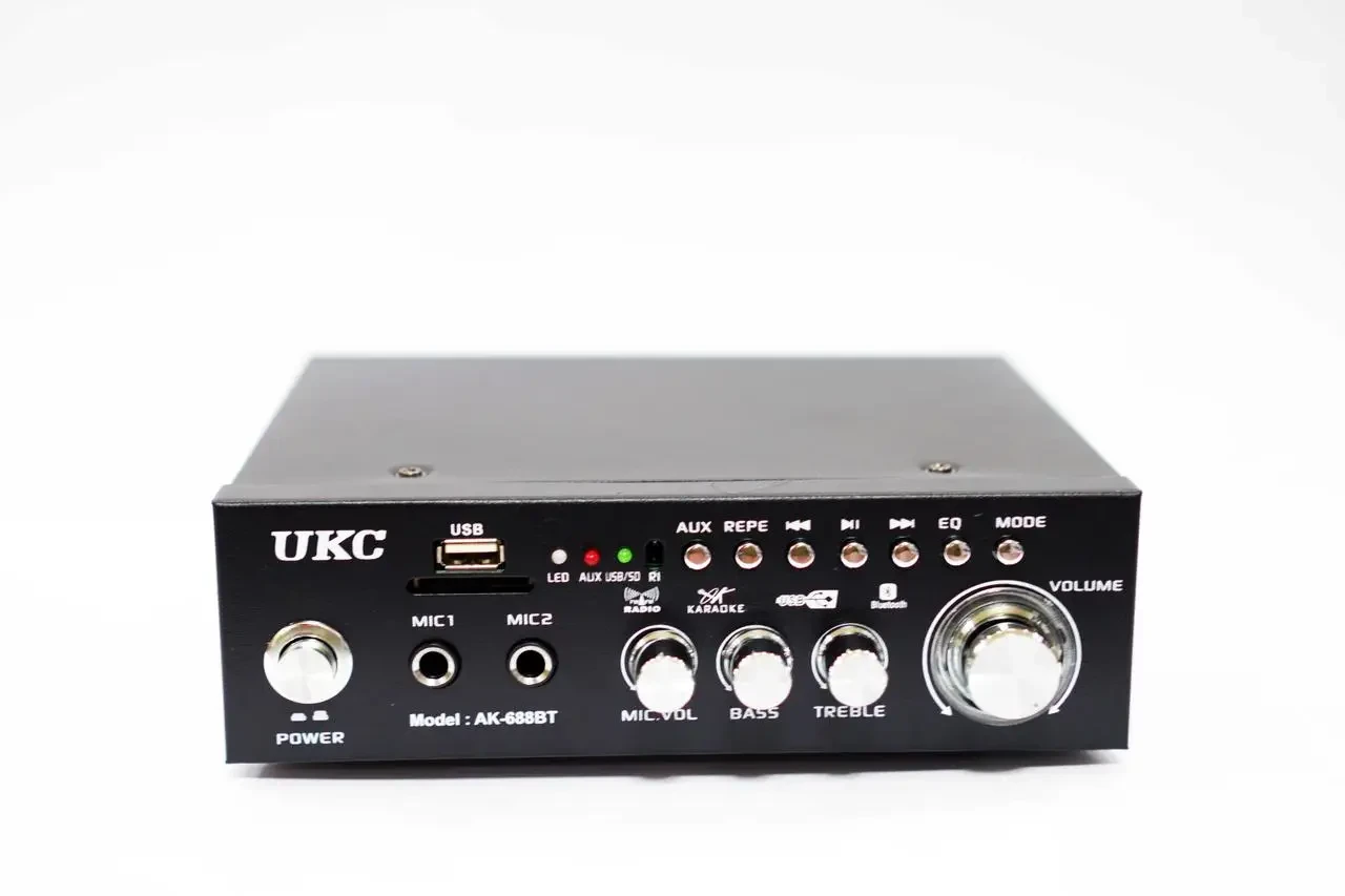 Усилитель звука UKC AK-688BT двухканальный усилитель FM-радио и US 30W (9489) - фото 2 Усилитель звука UKC AK-688BT двухканальный усилитель FM-радио и US 30W (9489) - фото 2
