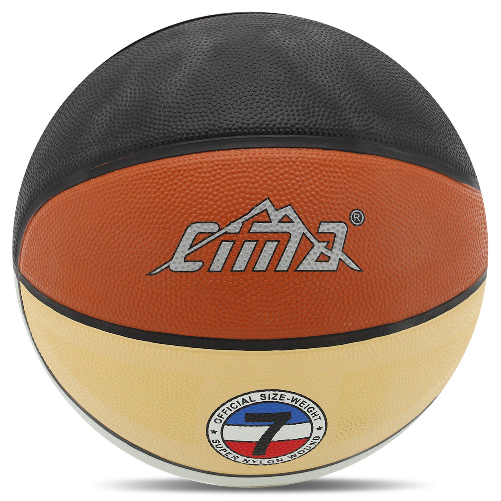 Мяч баскетбольный резиновый CIMA №7 Черный/Коричневый (BA-8623)