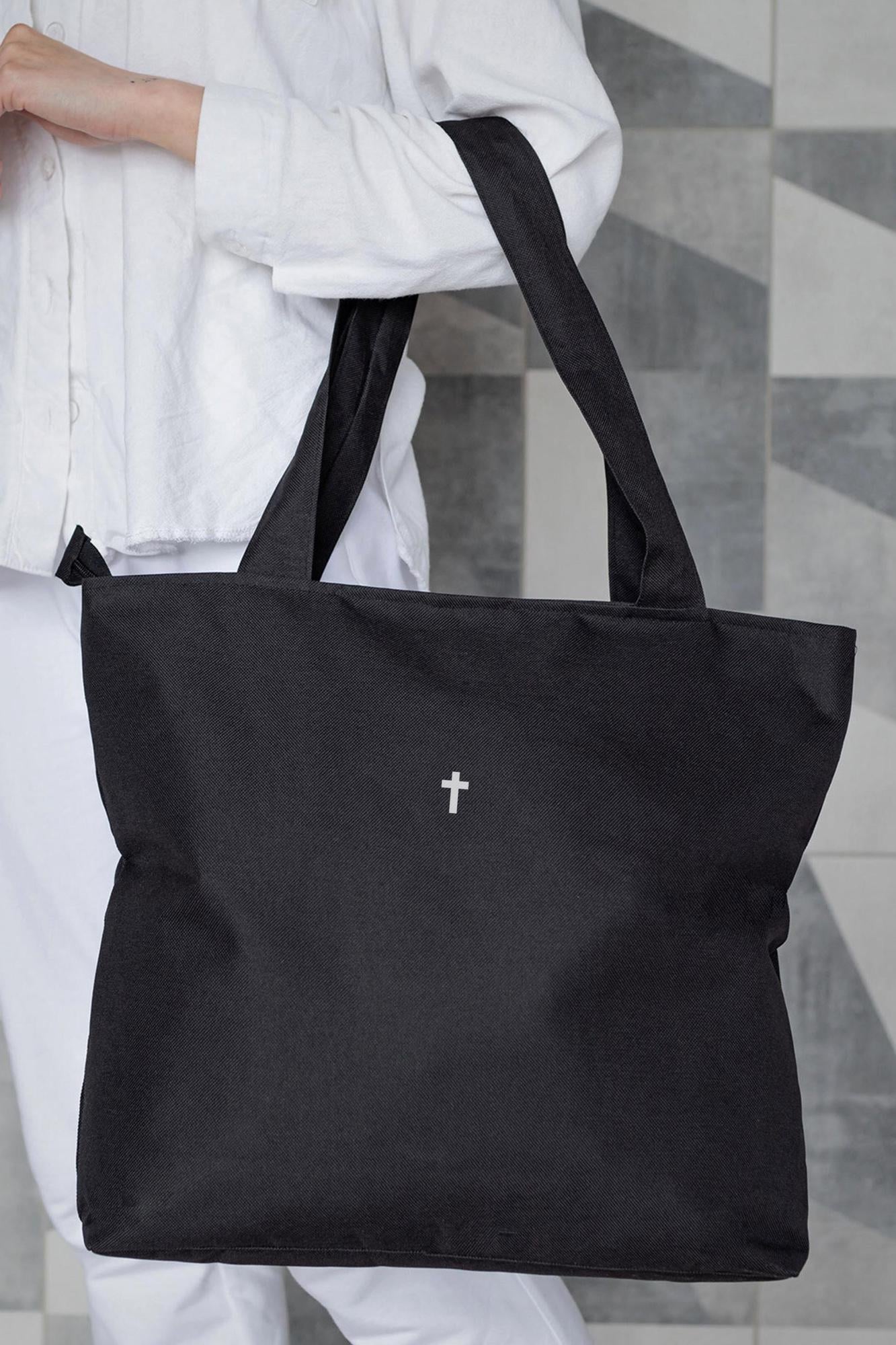 Шопер жіночий тканинний еко з принтом Dagger Black (8055445)