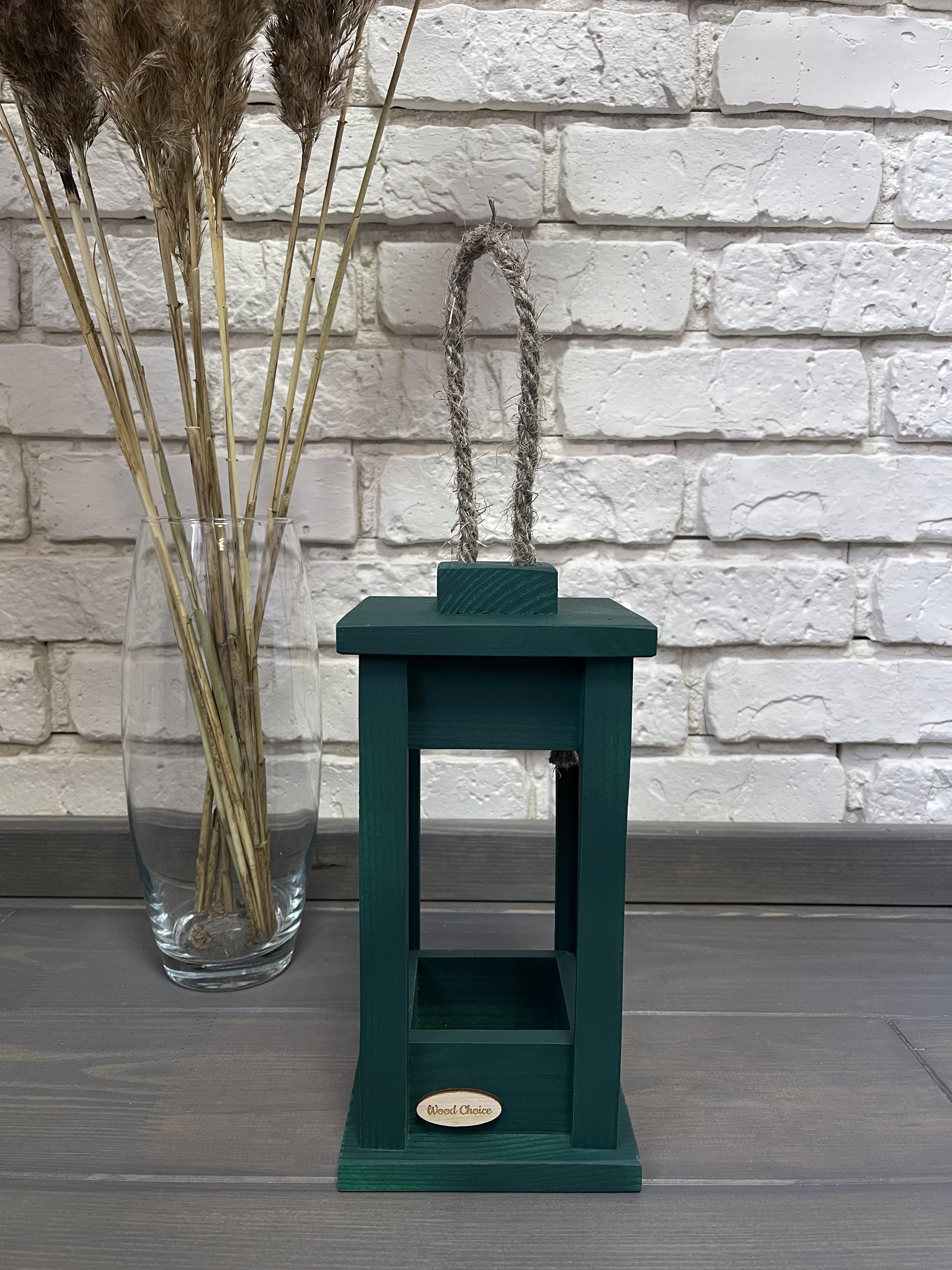 Подсвечник деревянный Wood Choice Фонарь 12х12х25 Зеленый - фото 1 Подсвечник деревянный Wood Choice Фонарь 12х12х25 Зеленый - фото 1