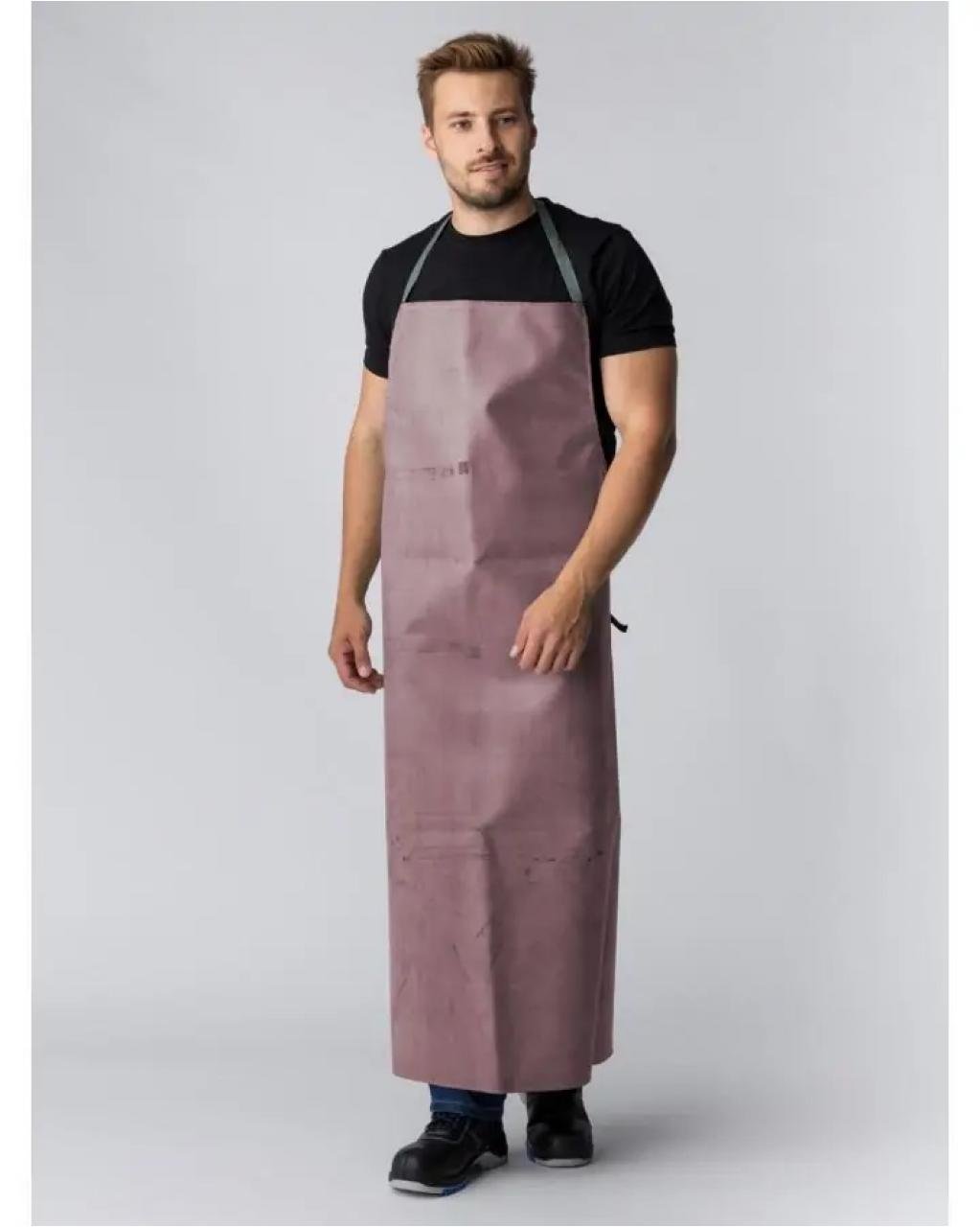 Фартук для обработки мяса/рыбы 100x80 см прорезиненный из медткани Розовый (1209014)