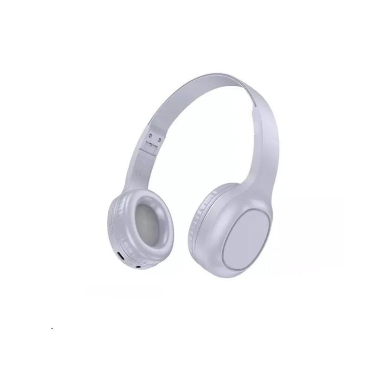 Наушники беспроводные накладные Hoco W46 Charm BT headset Light Blue Gray (24914)