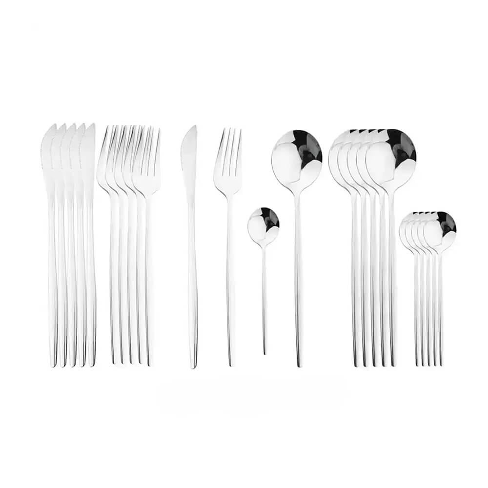 Набор столовых приборов 24 предмета Серебреный (29164463) - фото 5 Набор столовых приборов 24 предмета Серебреный (29164463) - фото 5