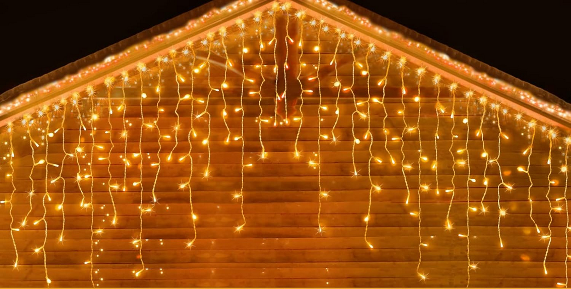 Гирлянда бахрома 10 м 400 LED теплый белый свет (2978126021)