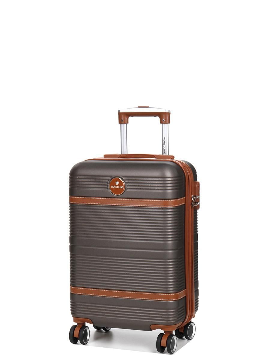 Чемодан ручная кладь Worldline S 55х35х20+5 см 42 л 2,8 кг Коричневый (629)