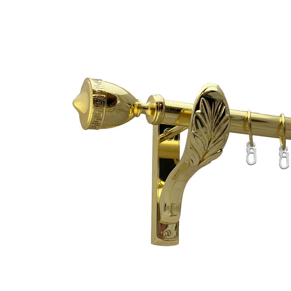 Карниз для штор Orvit Афина однорядный гладкий 25 мм 240 см Золотой (00-00009744)