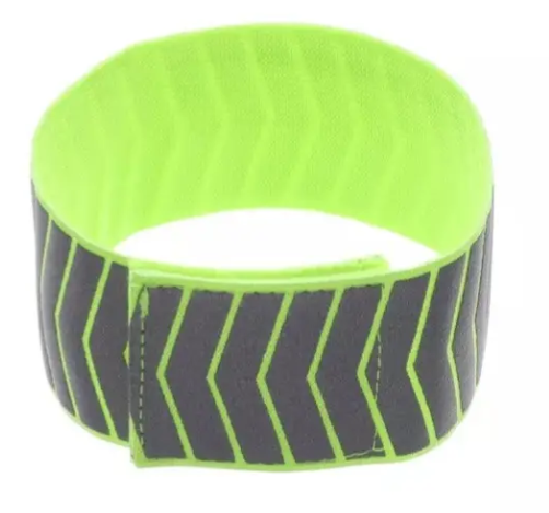 Светоотражающий браслет с геометрическим рисунком 34x5 см Зеленый (80950)