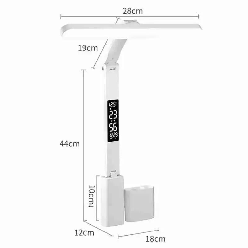 Лампа настольная LED с часами аккумуляторная USB 6 Вт Белый (801S) - фото 2 Лампа настольная LED с часами аккумуляторная USB 6 Вт Белый (801S) - фото 2