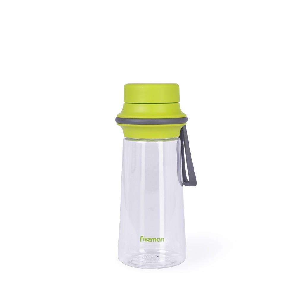 Пляшка для води з фільтром Fissman 7x19 см 500 мл із пластику Зелений (6847)