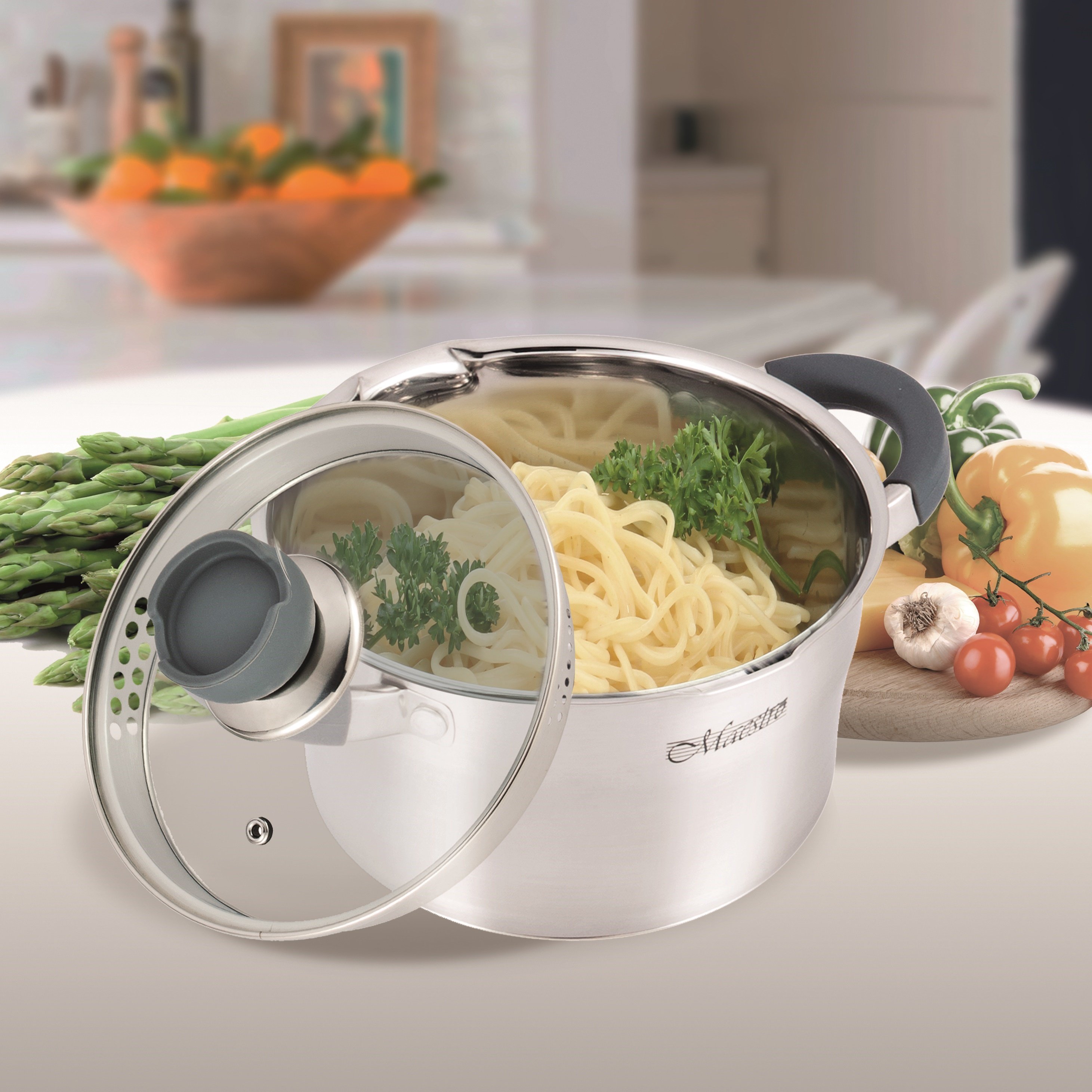 Кастрюля Maestro из нержавеющей стали 5,6 л (MR-3507-24) - фото 4 Кастрюля Maestro из нержавеющей стали 5,6 л (MR-3507-24) - фото 4