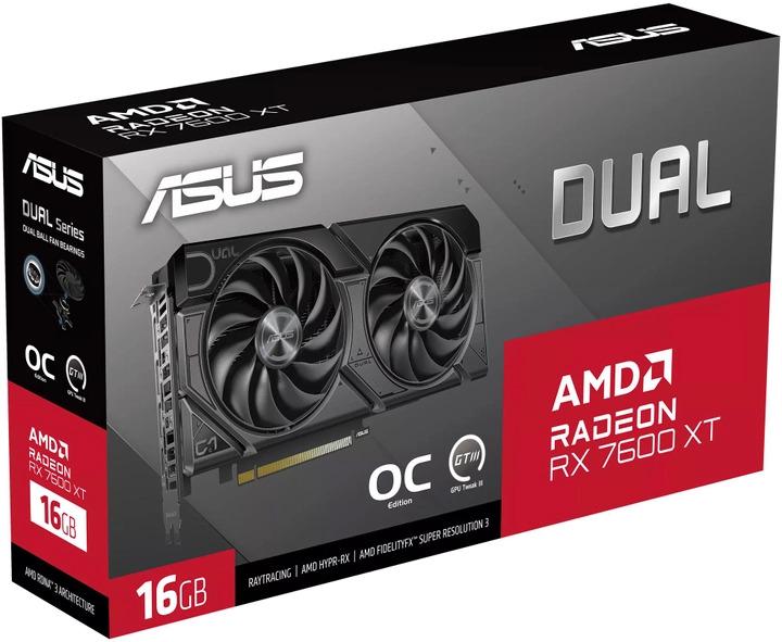 Видеокарта Asus AMD RX 7600 XT 16 ГБ GDDR6/18000 МГц (DUAL-RX7600XT-O16G) - фото 7