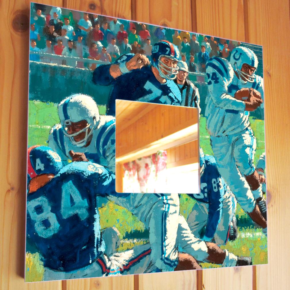 Дзеркало декоративне Американський футбол 260х260 мм (M00479)