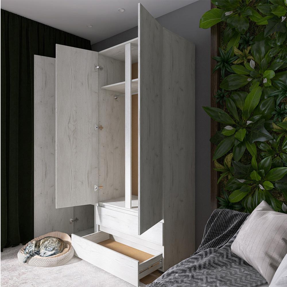 Шкаф трехдверный Эверест ШЛ-3 Лайт Дуб Крафт Белый (EVR-071085) - фото 4 Шкаф трехдверный Эверест ШЛ-3 Лайт Дуб Крафт Белый (EVR-071085) - фото 4