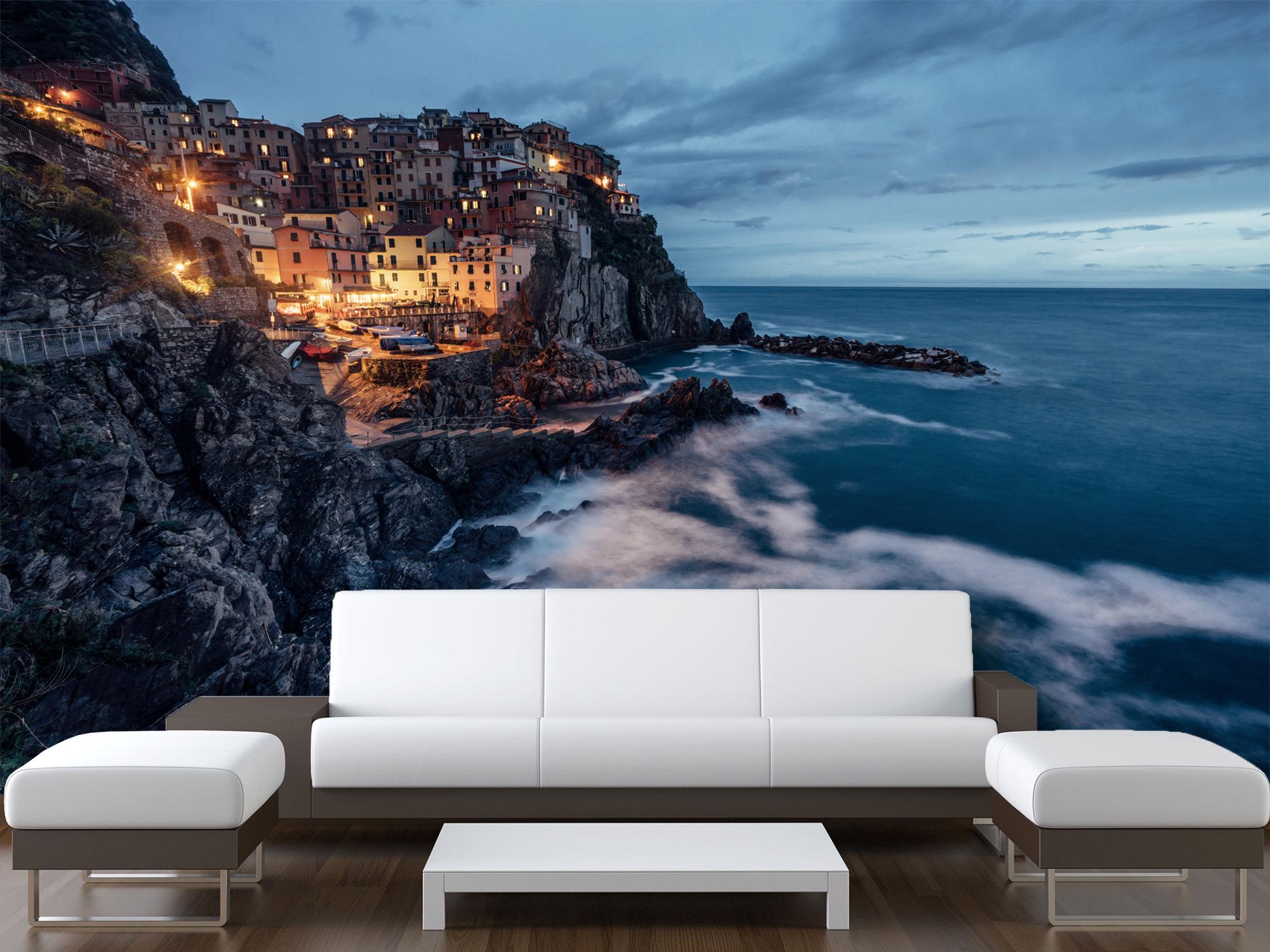 Фотообои флизелиновые Upstream Город на холмистых горах у моря 180х120 см (S5NTR-108/2) - фото 6