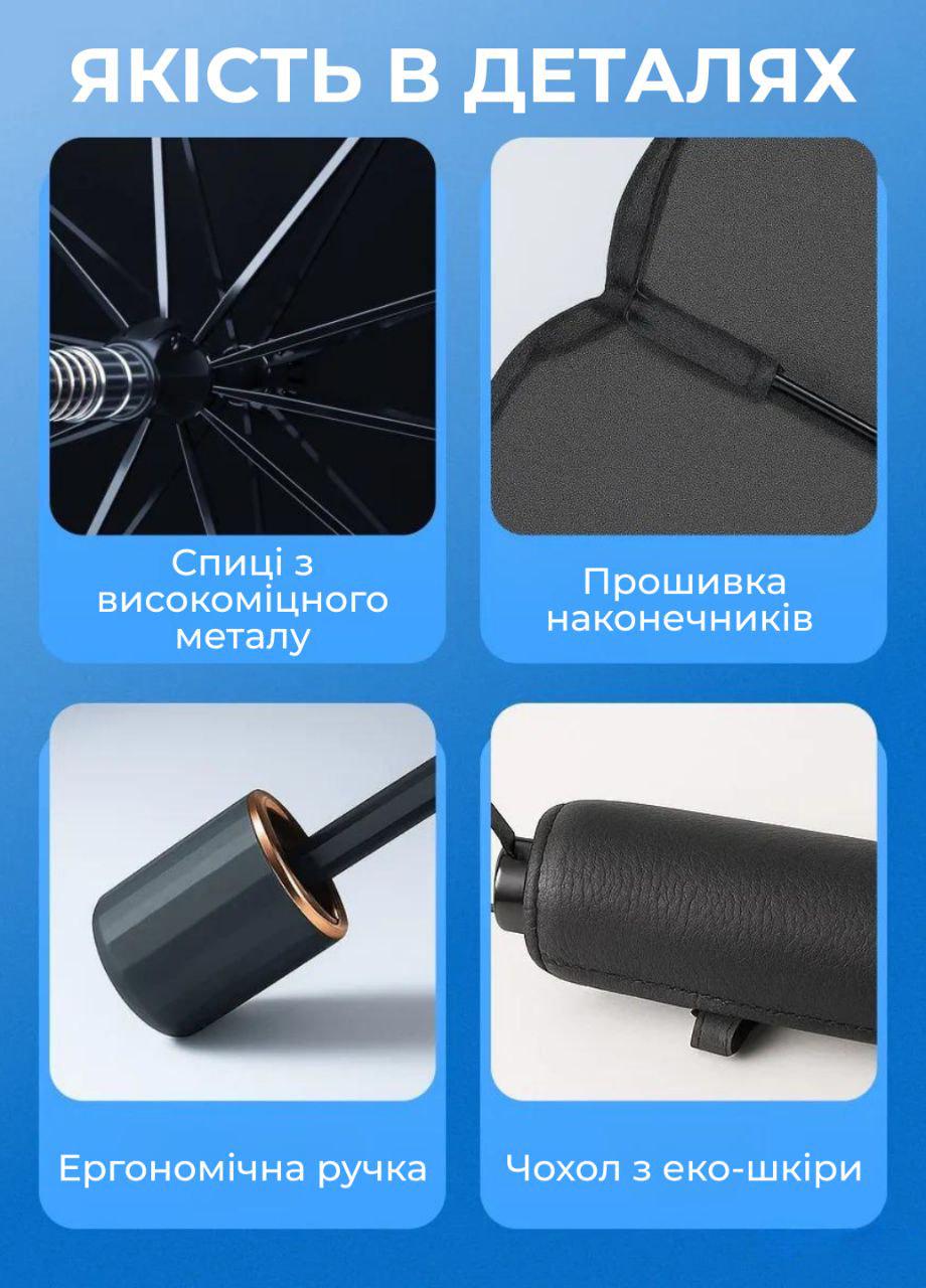 Парасолька в авто для захисту від сонця Car Umbrella на лобове скло 135х75 см (400999) - фото 5