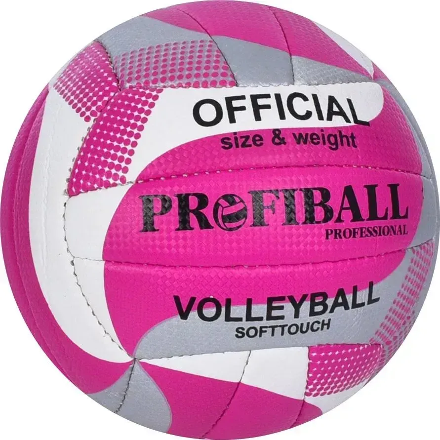 Волейбольный мяч ProfiBall из полиуретана 65-66 см Розовый (150-98-1166ABCPN)