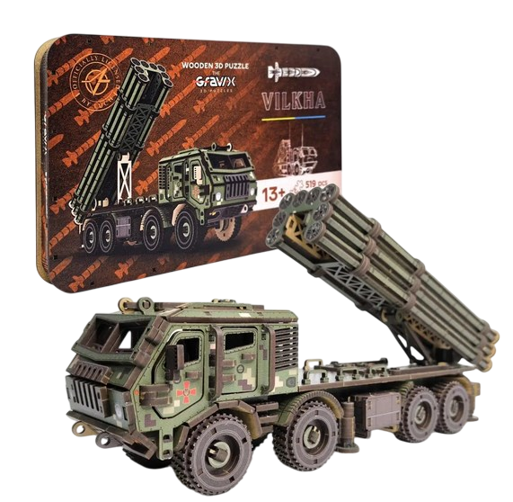 Конструктор 3D дерев’яний Вільха масштабна інженерна модель без клею 36 см 519 дет. (31371108)