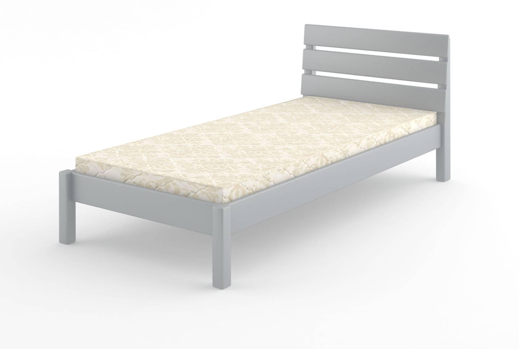 Ліжко дитяче дерев'яне Mebigrand Бостон 70x190 см RAL 7040 Світло-сірий (MBG-2537)