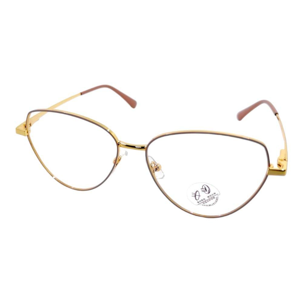 Компьютерные очки Blue Blocker оправа 80018 NN Золотой/Бежевый