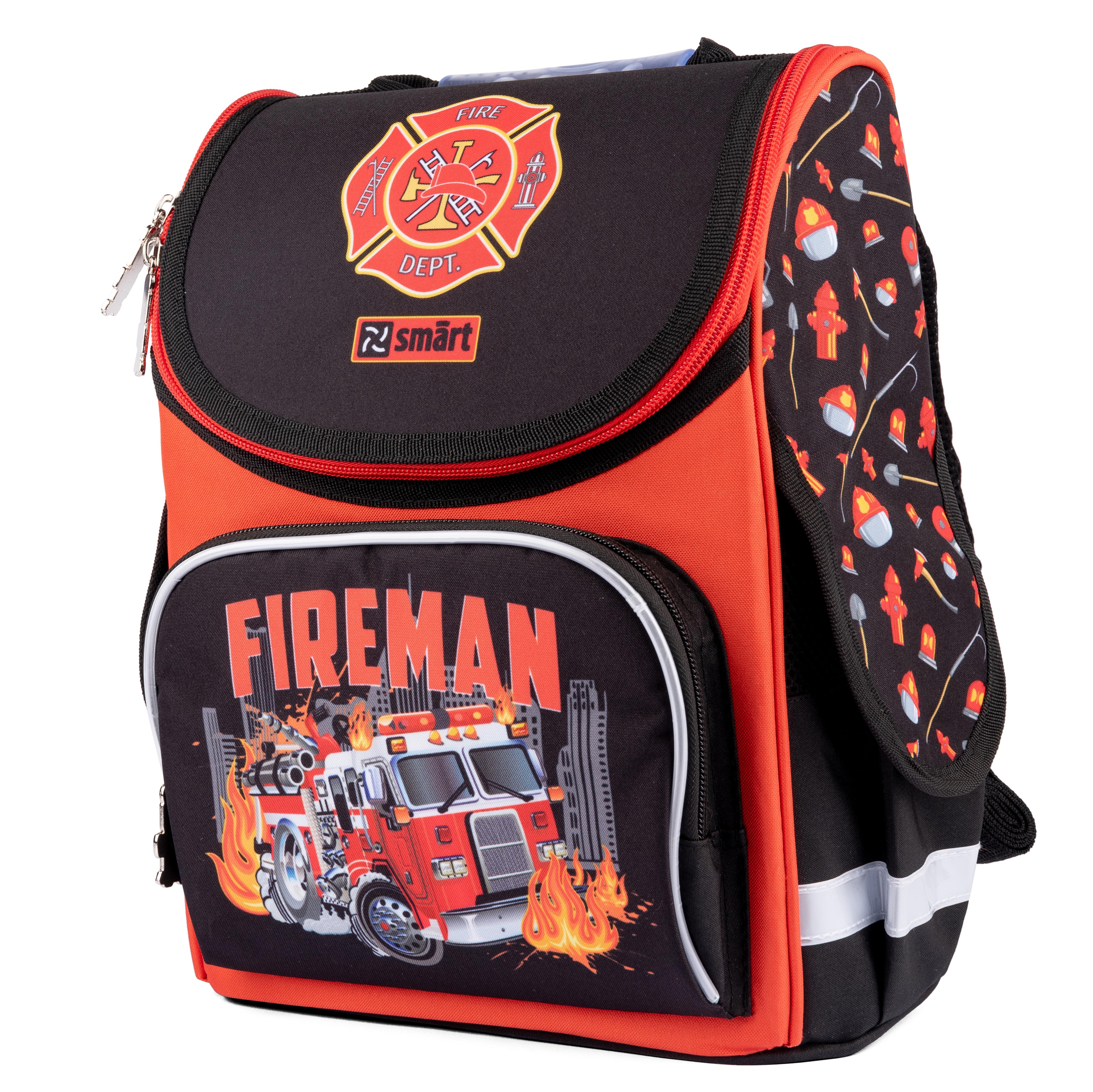 Рюкзак школьный каркасный Smart PG-11 Fireman (559015) - фото 7