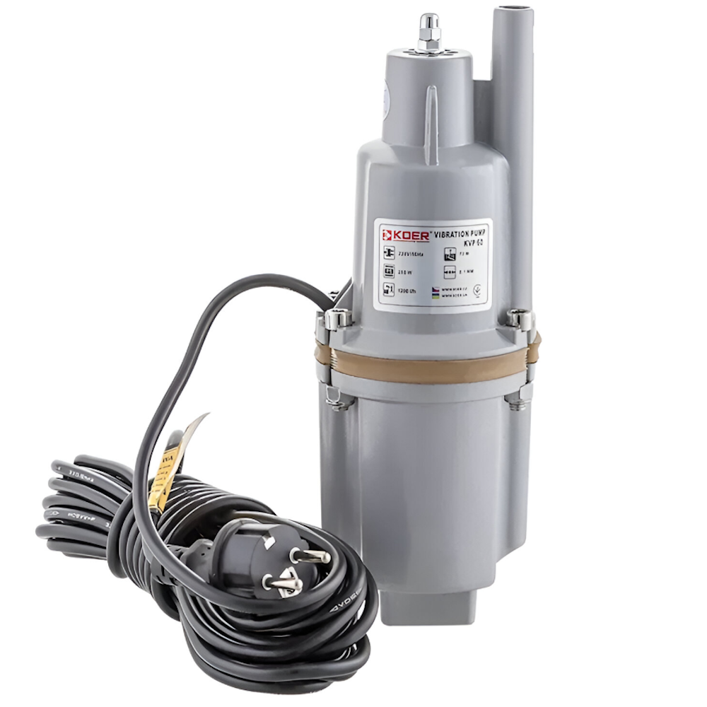 Насос вибрационный KOER KVP 60 0,25 кВт 220 В H 70 Q 20 л/мин кабель 10 м (OL-KP2896)