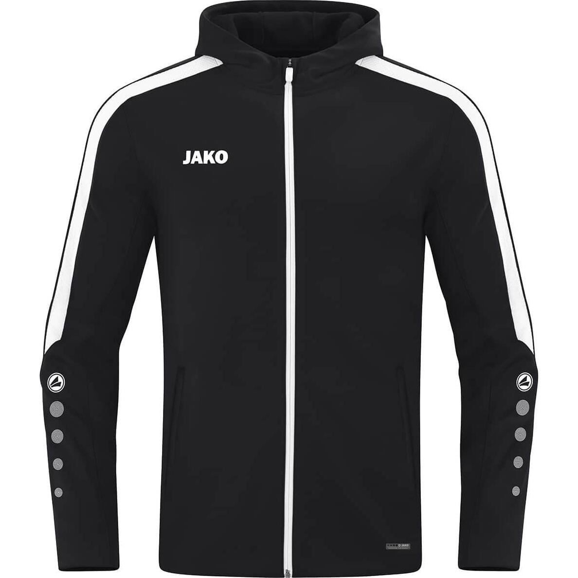 Олімпійка дитяча з капюшоном Jako POWER 164 см Чорно-білий (6823-800)