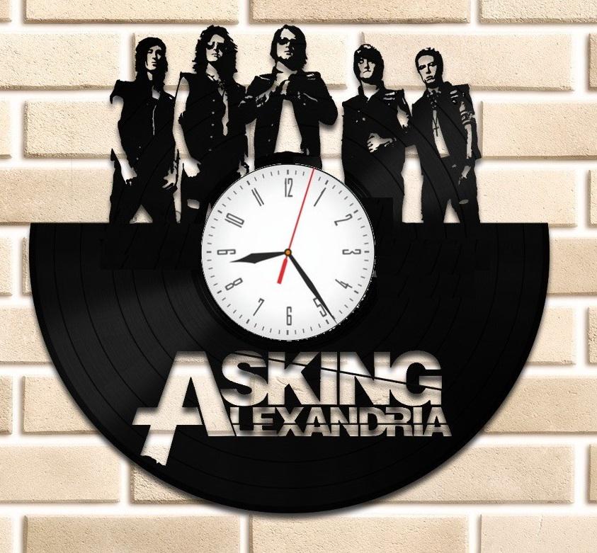 Часы настенные Asking Alexandria 2072 из виниловой пластинки