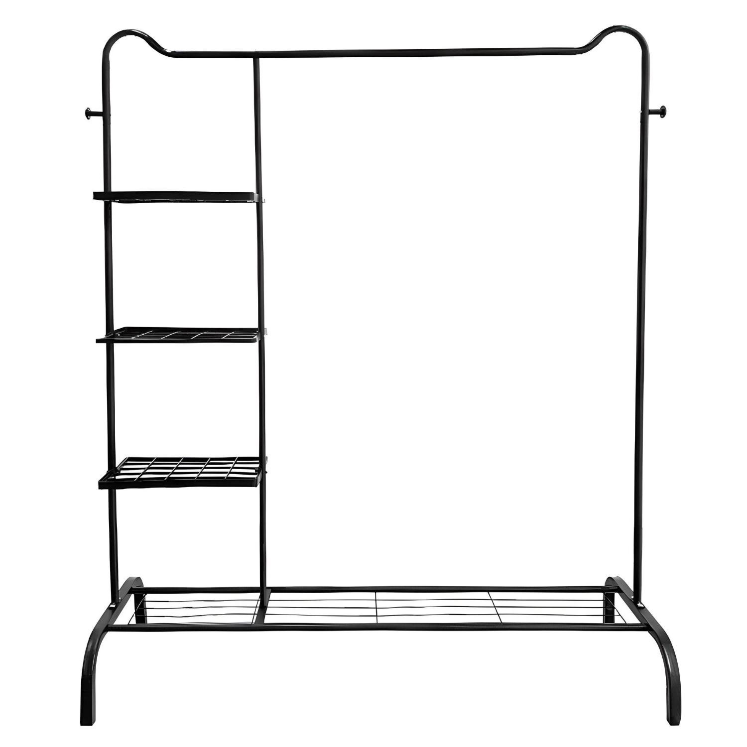 Стійка-вішалка для одягу та взуття Loft Master Organizer підлогова сталева Black (OSV50SHBL)