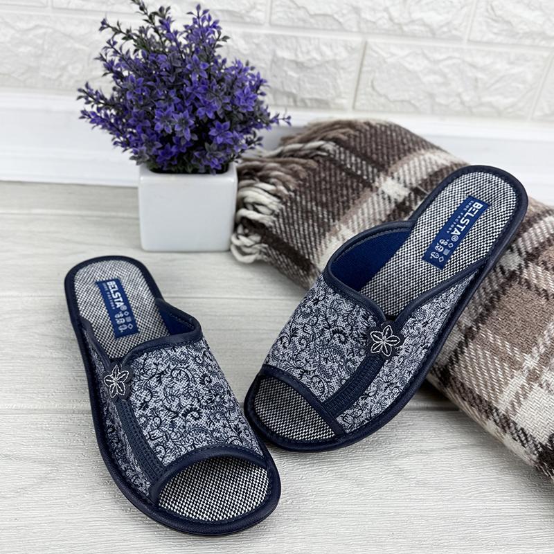 Домашні тапочки жіночі текстильні Е-00166-2 p. 40 26 см Синій