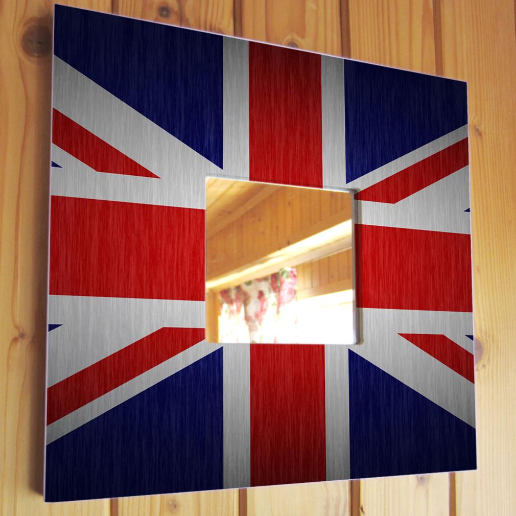 Зеркало с УФ-фото печатью Британский флаг 260х260 мм (M03008) Зеркало с УФ-фото печатью Британский флаг 260х260 мм (M03008)