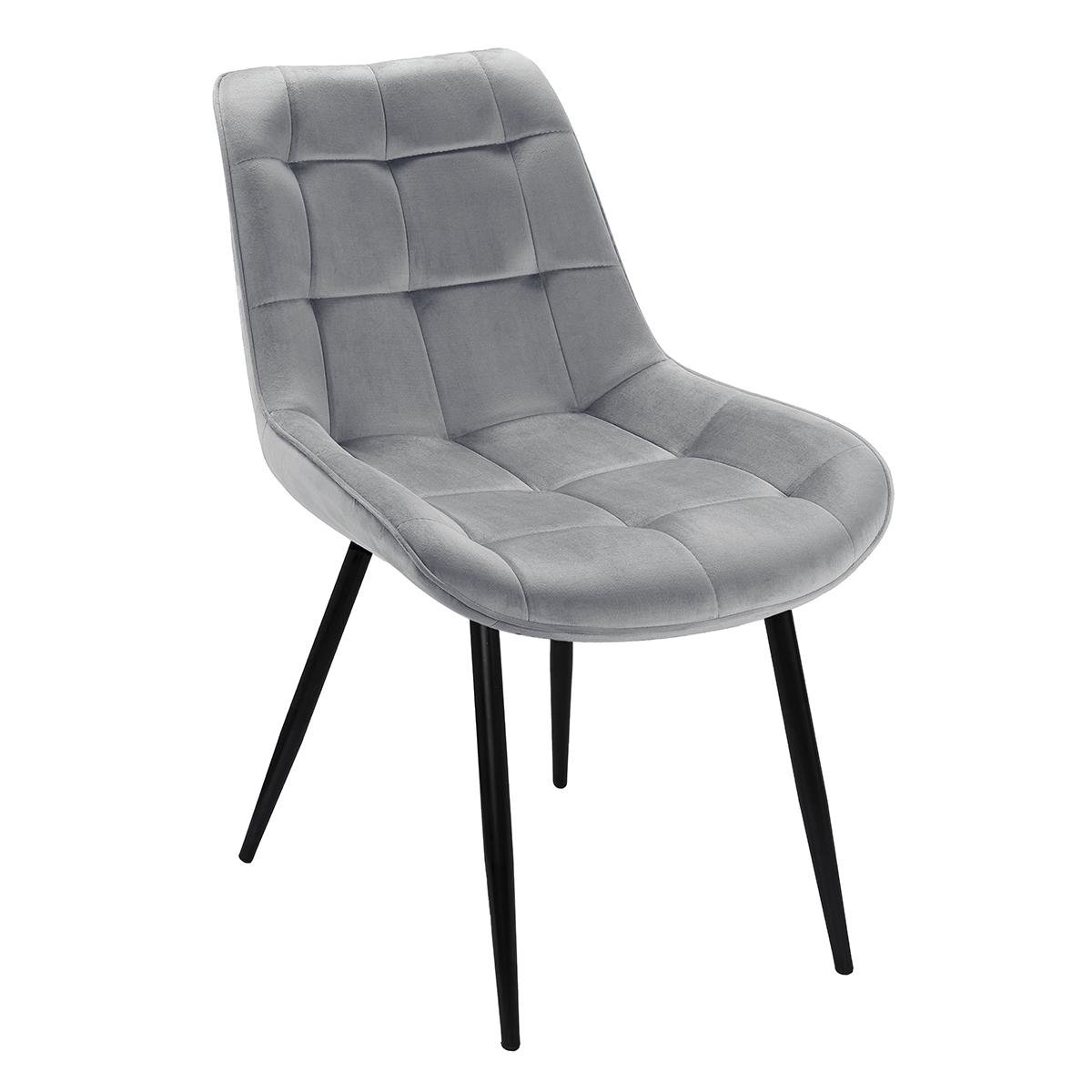 Кухонный стул Fly F-3 из металла/ткань велюр Светло-серый (48301)