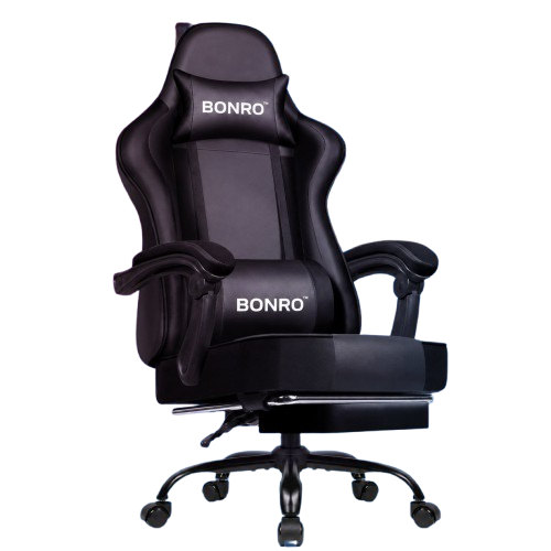 Кресло офисное Bonro B-059 с подставкой для ног Черный (42412137)