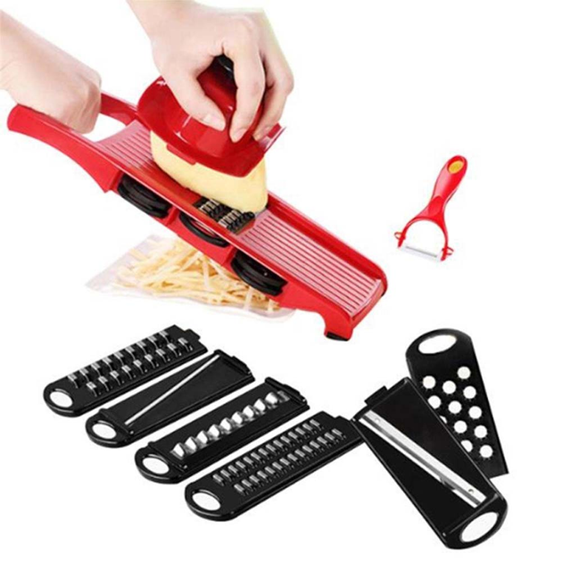 Овощерезка Mandoline Slicer 10в1 Красный (70842) - фото 3 Овощерезка Mandoline Slicer 10в1 Красный (70842) - фото 3