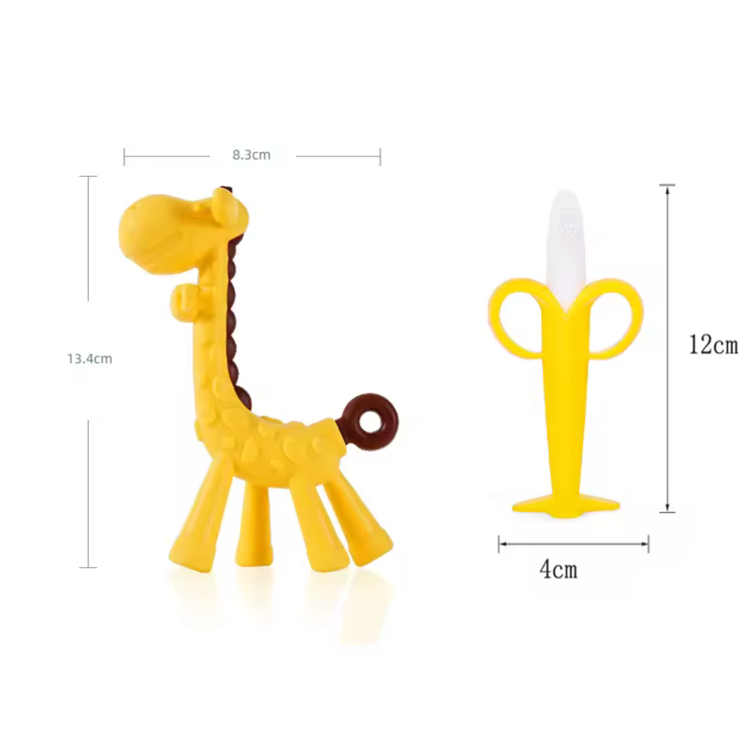 Набір прорізувачів силіконових Банан/Жираф у футлярі 2 шт. (26861802) - фото 4