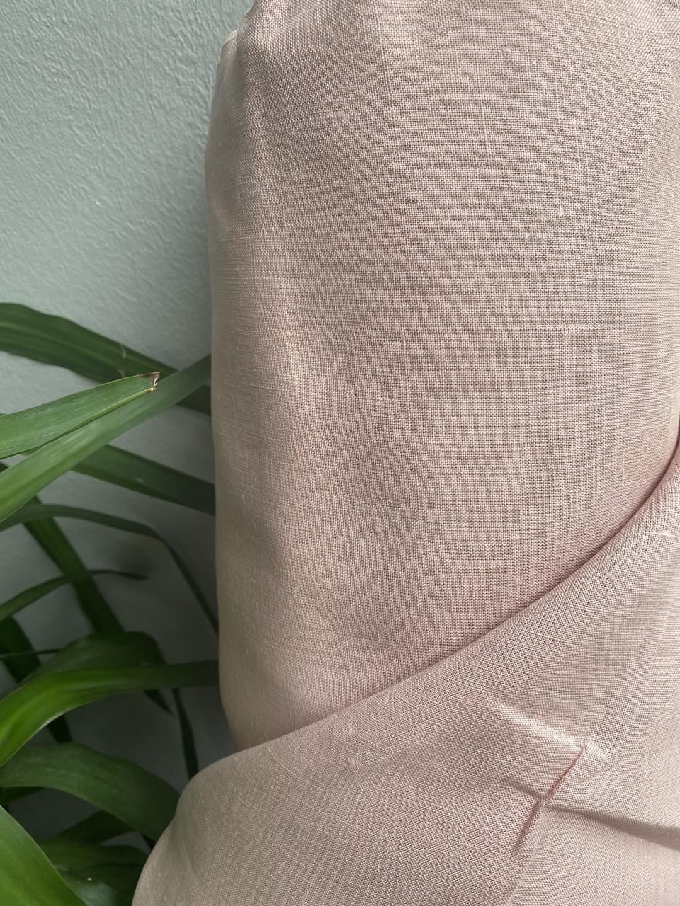 Ткань LINEN PLUS льняная 220 см 1503 Нежно-персиковый - фото 3