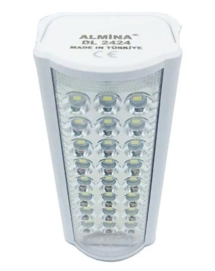 Ліхтар акумуляторний ALMINA DL-2424 24 LED з павербанком Білий