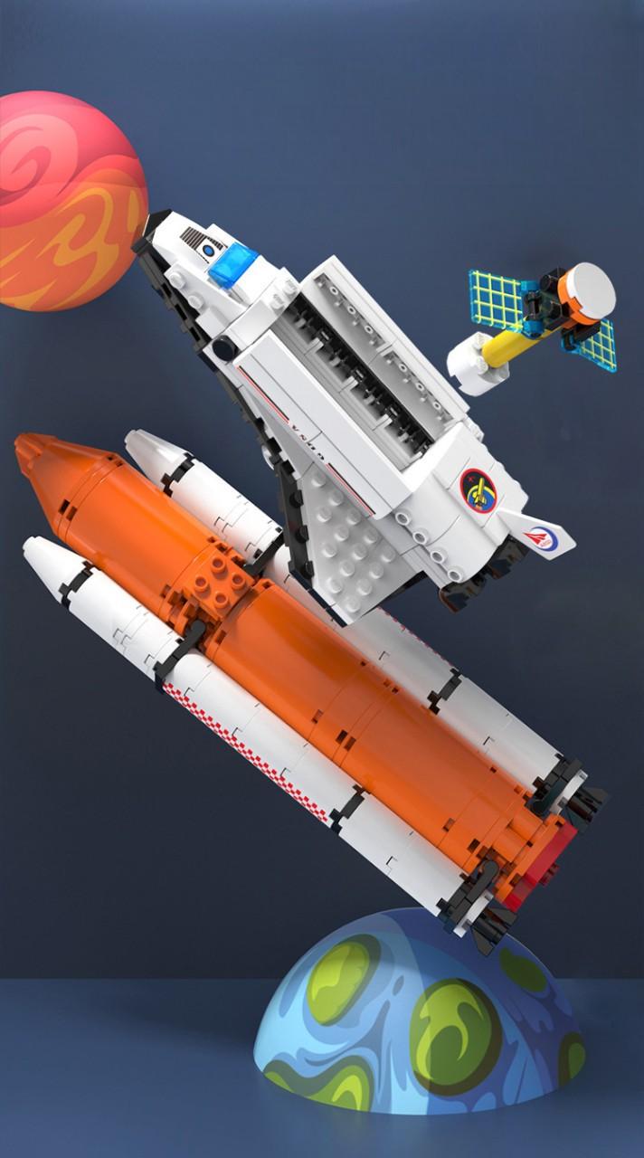 Конструктор дитячий GUDI космічнийшатл та ракета з 679 дет. - фото 9 Конструктор дитячий GUDI космічнийшатл та ракета з 679 дет. - фото 9