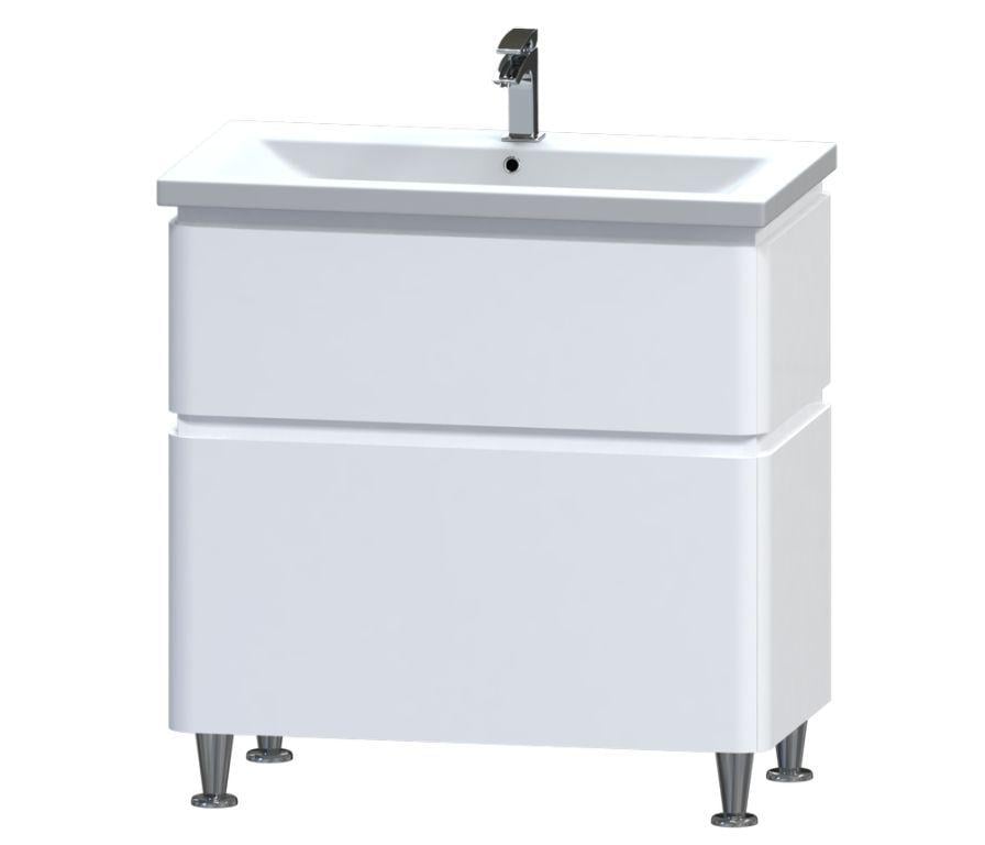 Тумба Aquarius Modena на ніжках з умивальником Комо 80 Білий (10162)
