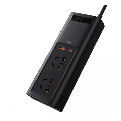 Автомобильный инвертор BASEUS CRNBQ-A01 In-car Inverter 150W 220V CN/EU Черный (568614) - фото 2 Автомобильный инвертор BASEUS CRNBQ-A01 In-car Inverter 150W 220V CN/EU Черный (568614) - фото 2