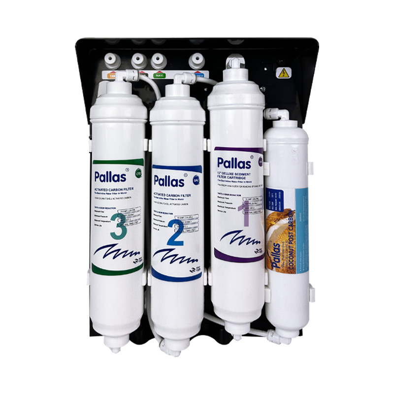 Фильтр для питьевой воды обратного осмоса Pallas 5T-BP OC Viva Open Case Inline 5-ти ступенчатая с помпой